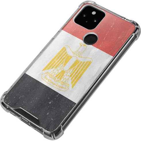 Egypt Flag Distressed Google Pixel 5 Clear Case